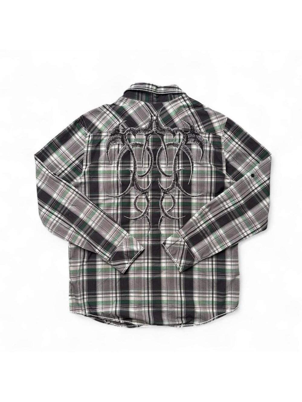 Y2K Surplus 00s Vintage Affliction Style Button Up Short Sleeve Shirt